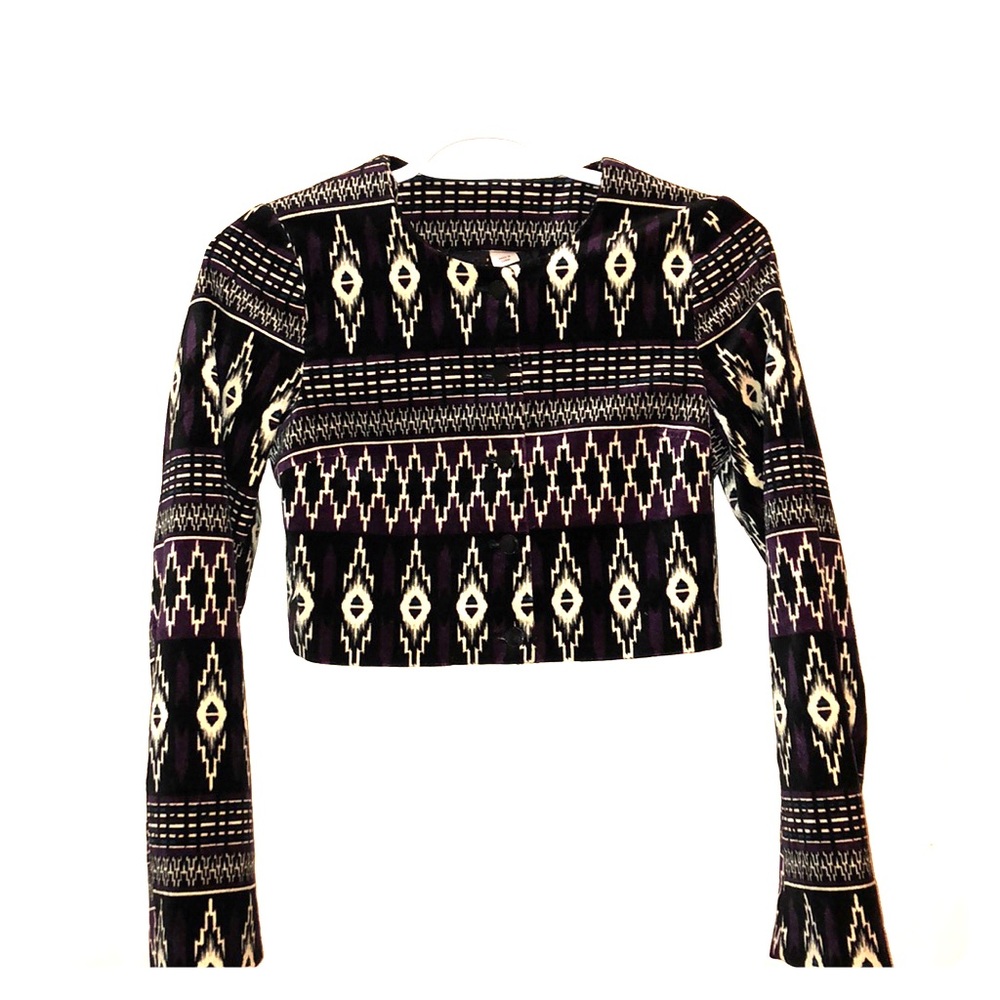 H&M DIVIDED cropped velvet jacket
